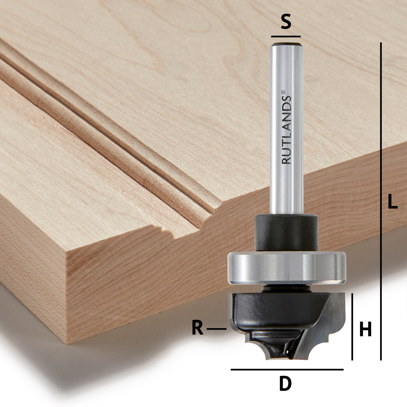 Router Bit - Classical Ogee - D=22mm H=12.7mm R=3.2mm L=59mm S=1/4"