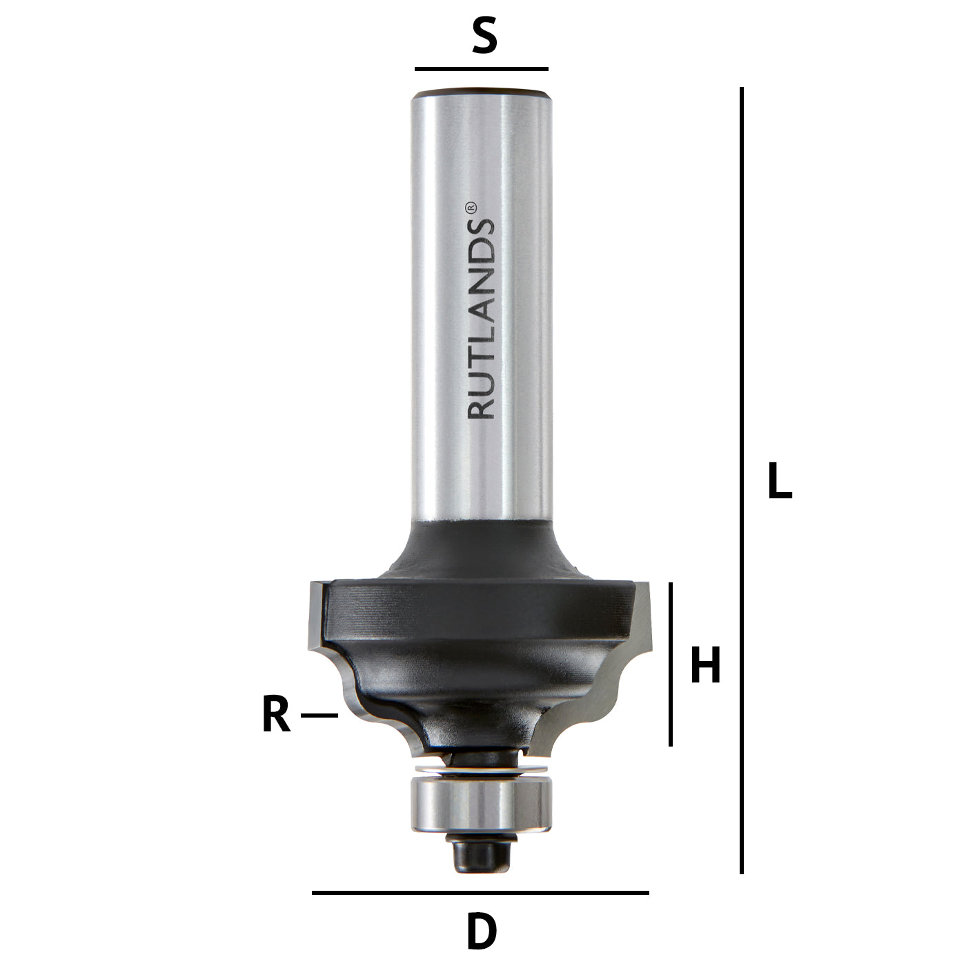 Router Bit - Double Ogee - D=31.8mm H=15.9mm R=3.18mm L=69.8mm S=1/2"