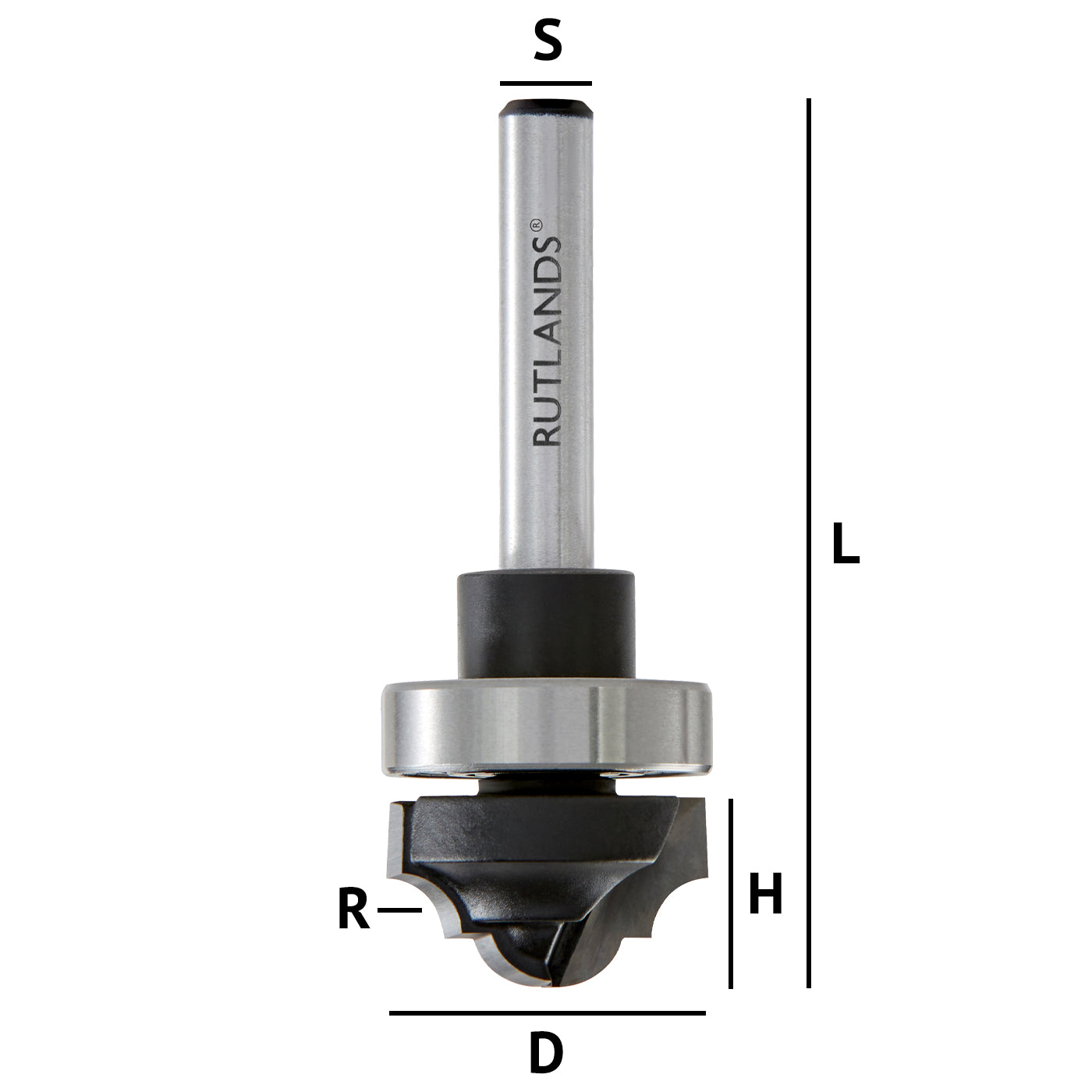 Router Bit - Plunge Classical Roman Ogee with Bearing - D=22mm H=12.7mm R=4mm L=59mm S=1/4"