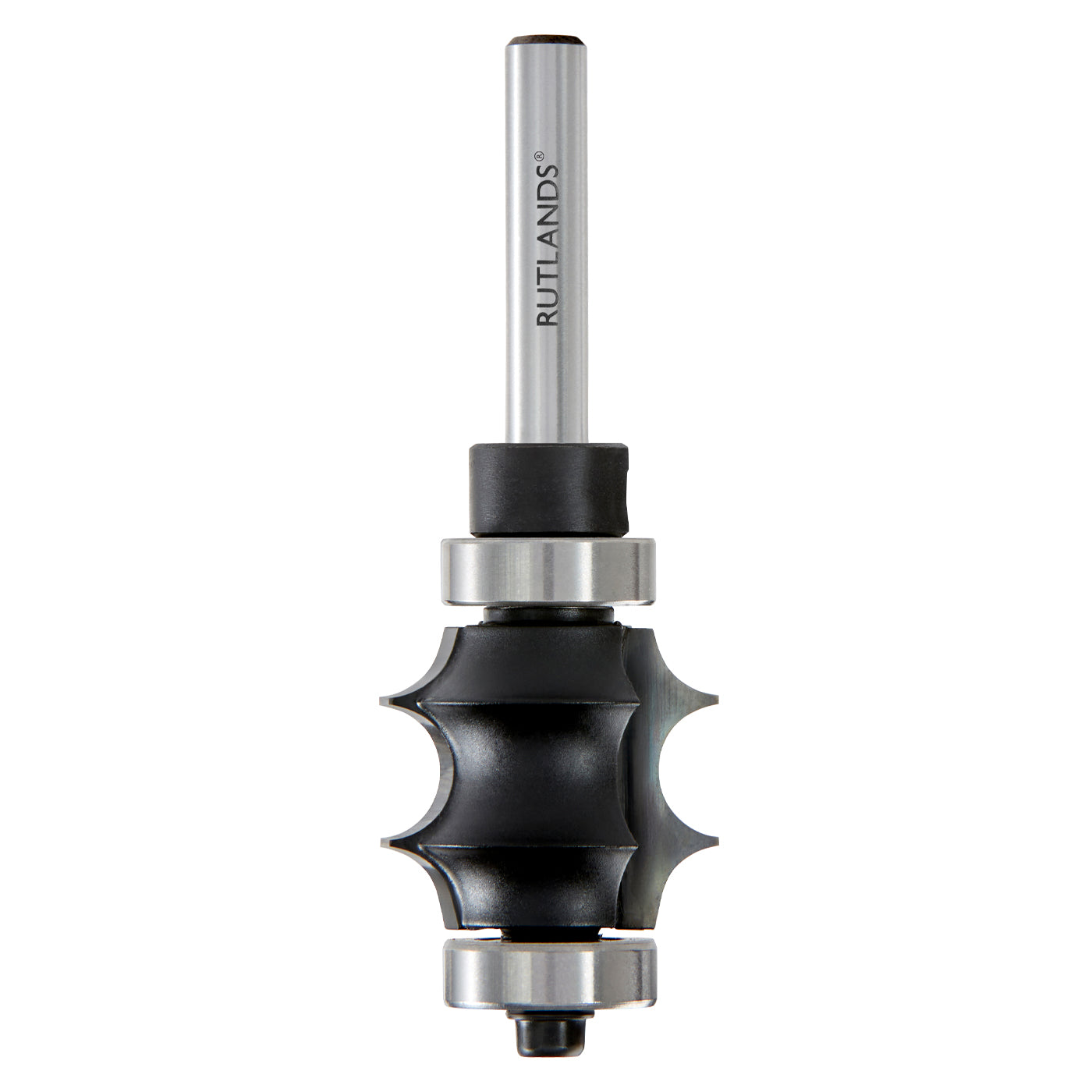 Router Bit - Double Sunk Bead - D=25mm H=22mm R1&R2=5mm L=76mm S=1/4"