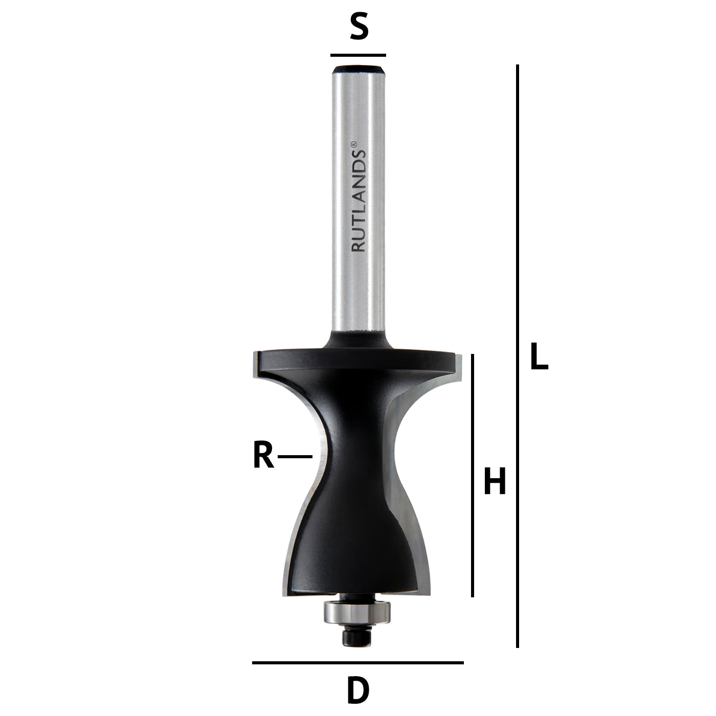 Router Bit - Stair Handrail - D=50.8mm H=57.2mm R=16.7mm L=116mm S=1/2"