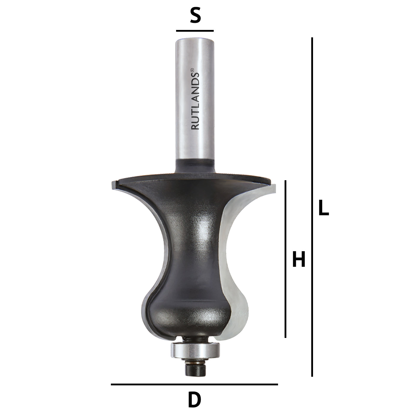 Router Bit - Stair Handrail - D=54mm H=50.8mm L=106mm S=1/2"