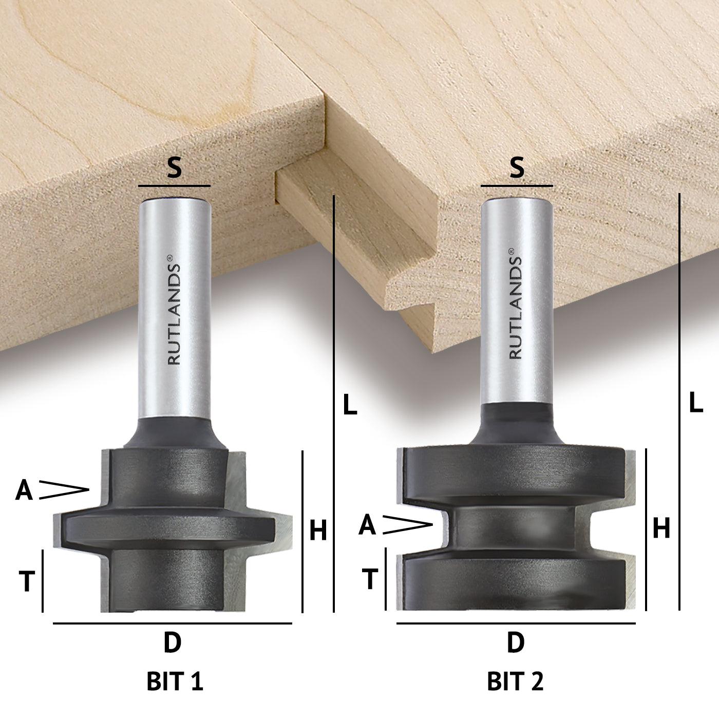 Router Bit Set - Tongue & Groove Wedge 