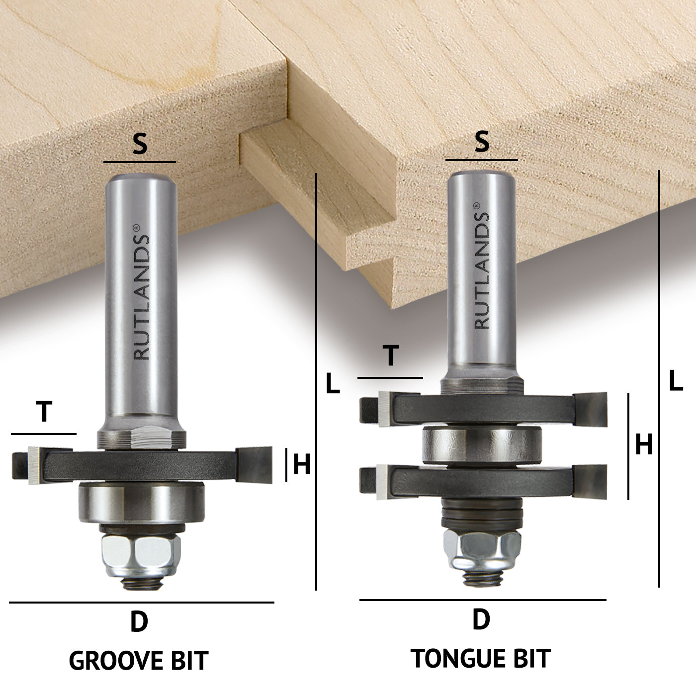 Router Bit Set - Tongue & Groove 