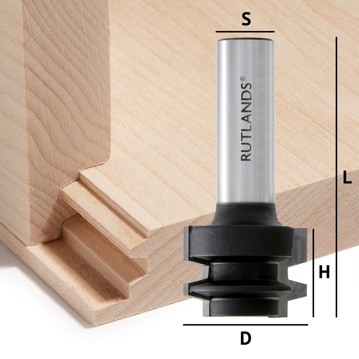 Router Bit - Drawer Corner Lock - D=27mm H=19mm L=59.3mm S=1/2"