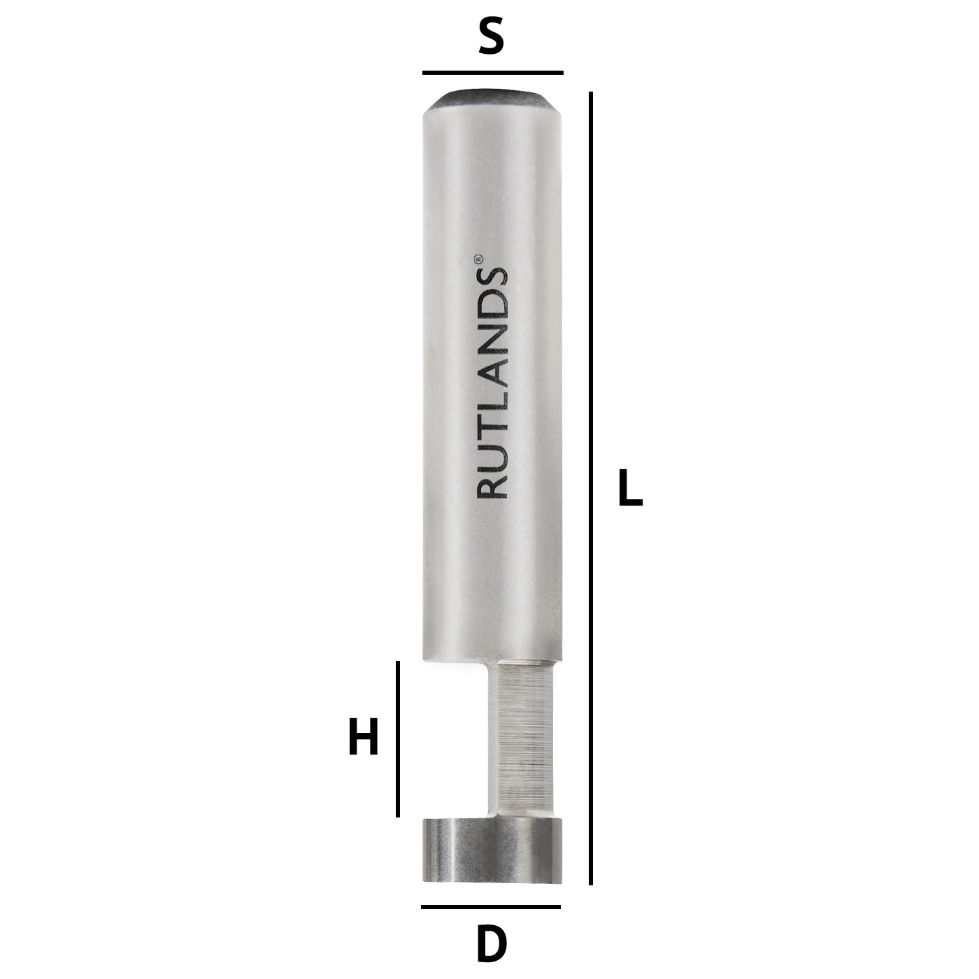 Solid Carbide - Low Profile Flush Trim - D=6.35mm H=6.35mm L=35mm S=1/4"