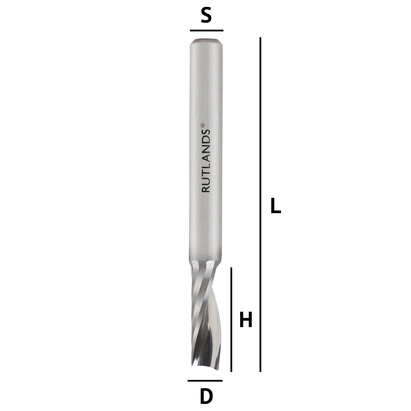 Solid Carbide - Spiral Up Cut O Flute - D=6.35mm H=19mm L=63.5mm S=1/4"