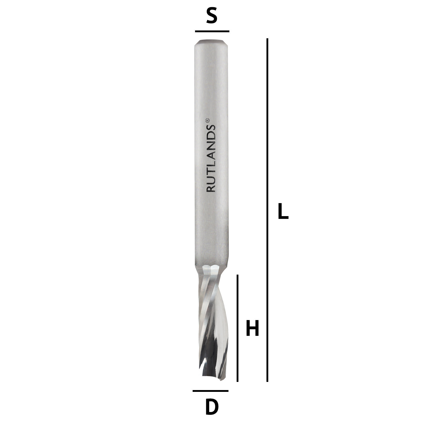 Solid Carbide - Spiral Up Cut Acrylic - D=6.35mm H=19mm L=63mm S=1/4"