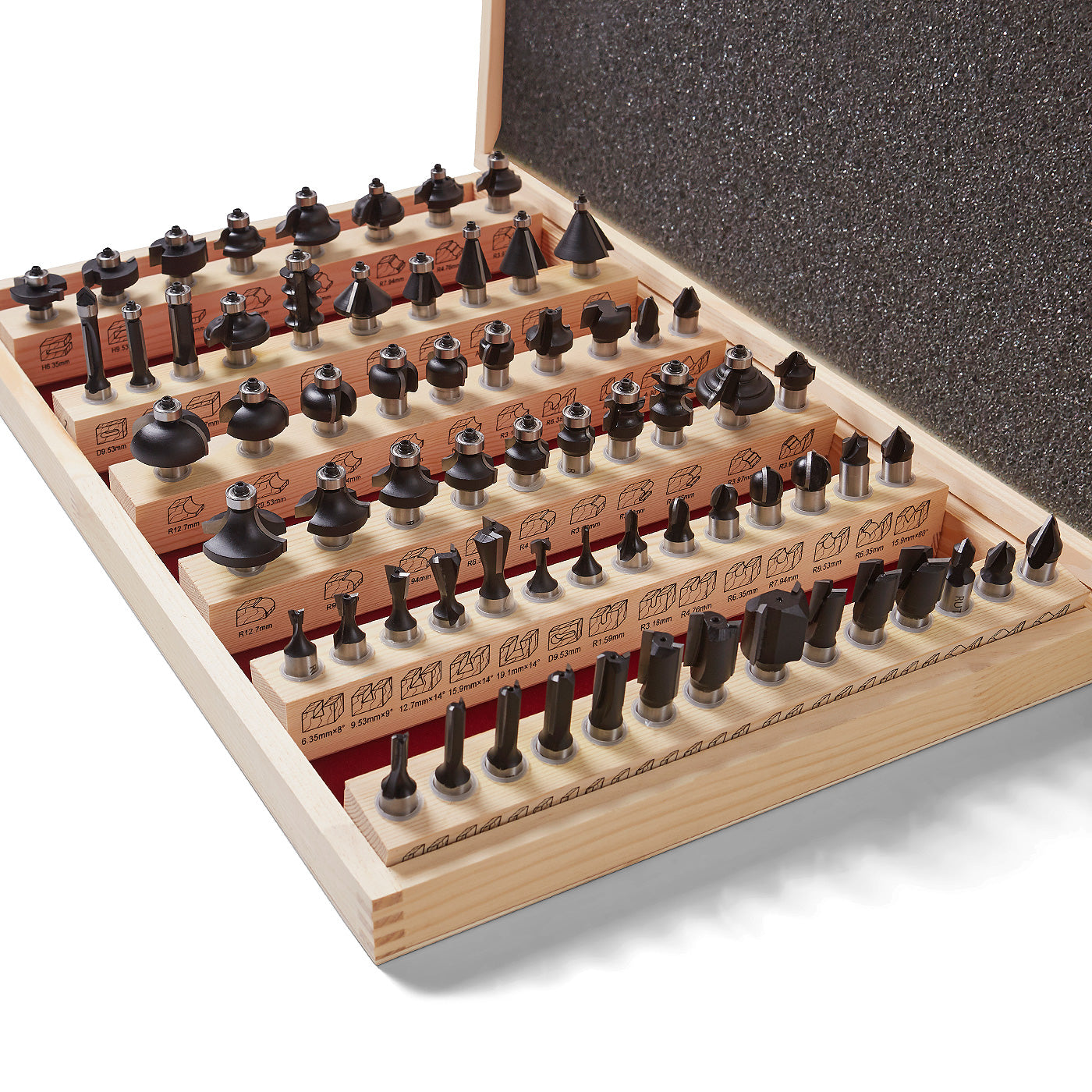 Router Bit Set - 66 Piece Multi Profile 