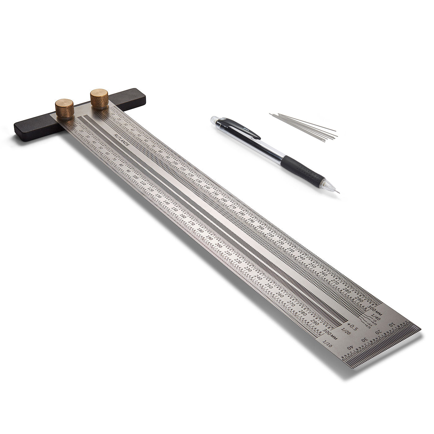 180-400mm High-precision Scale Ruler T-type Hole Ruler Stainless